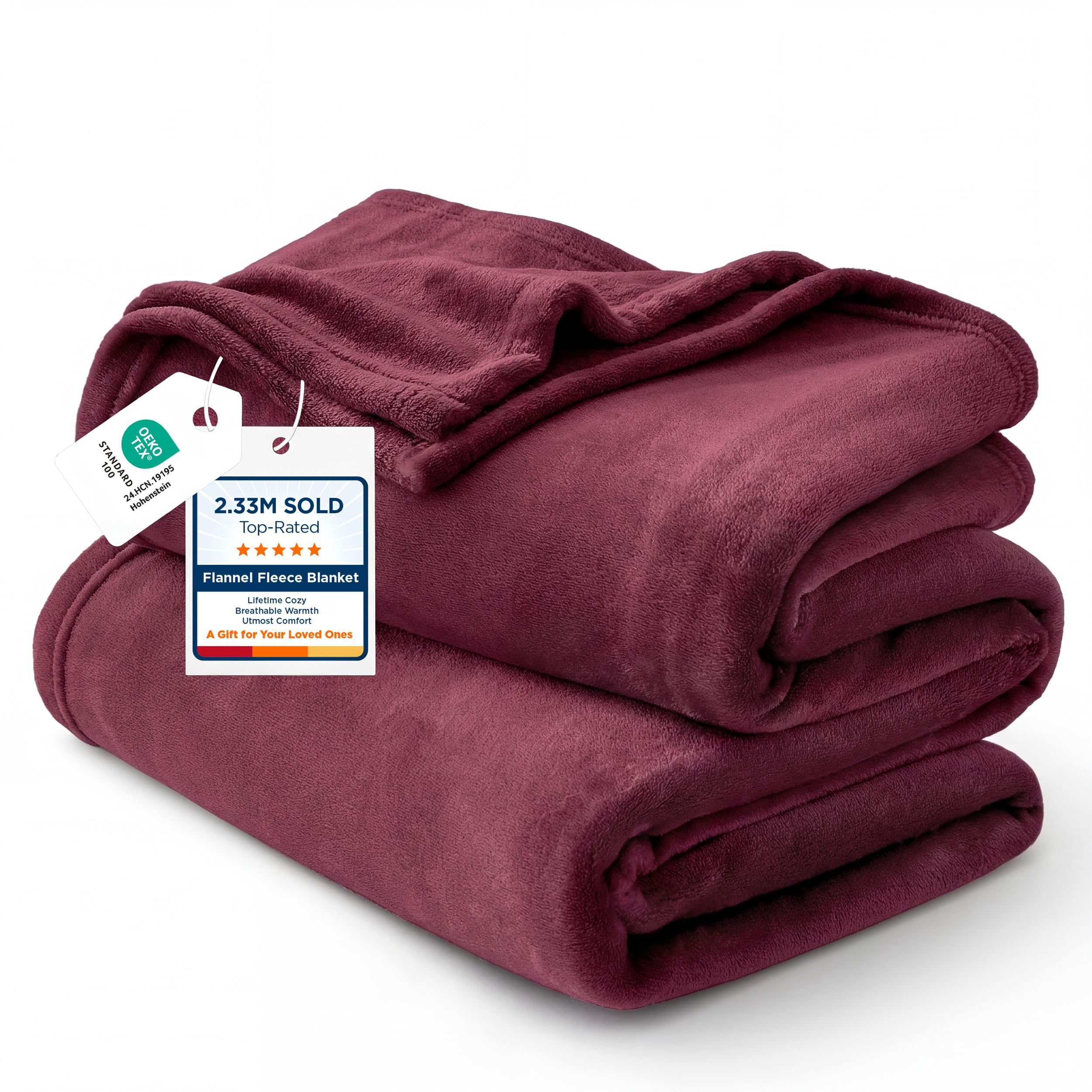 Bedsure Grey Queen Size GentleSoft Fleece Blanket 90×90 Inch, Anti-Static Cozy Microfiber Throw Blanket Gift for Men