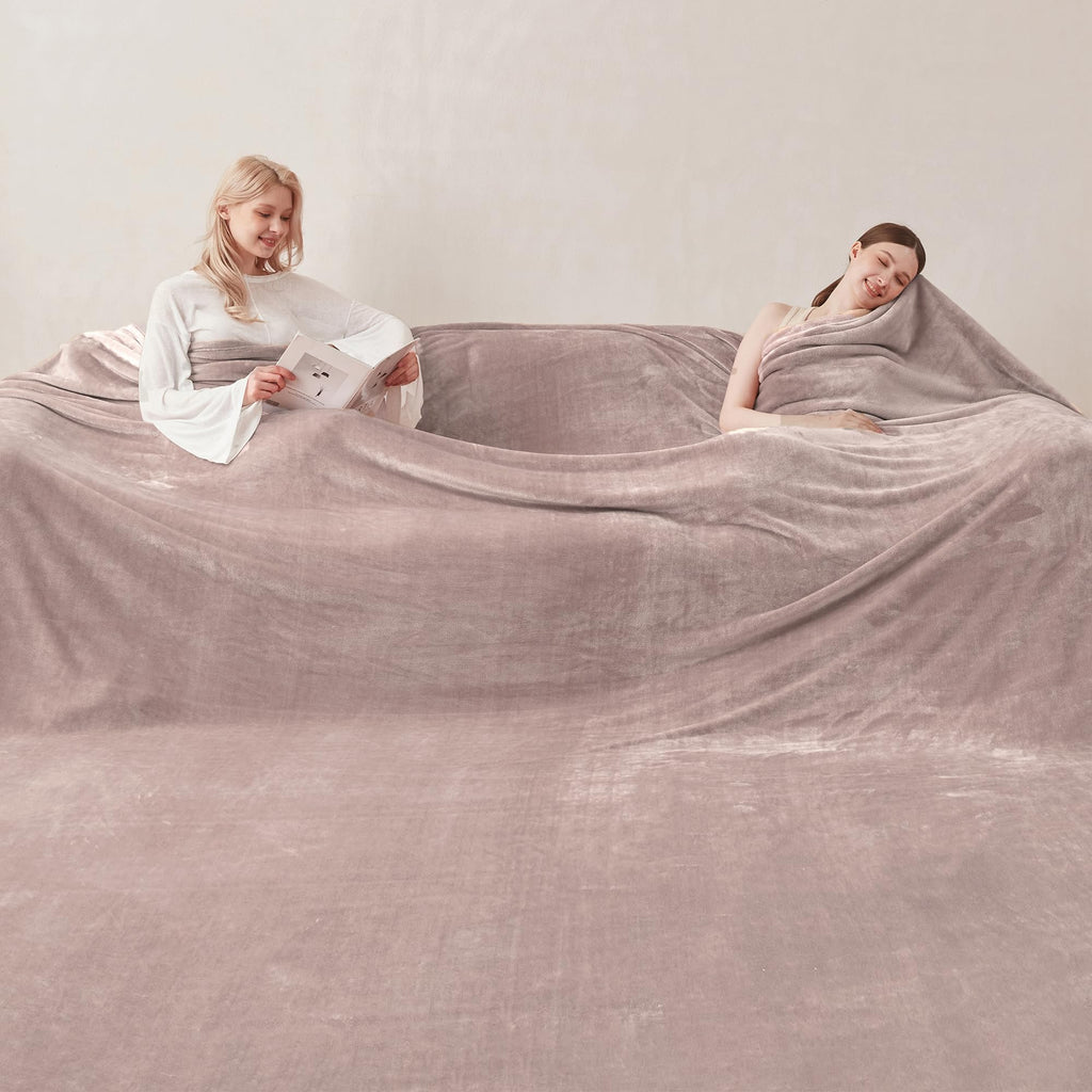 COOVA Oversized King Fleece Blanket 120x120 inches, Soft Cozy Warm Giant Extra Large 10'x10' Blanket for Bed, Sofa, Couch,Travel, Camping, California Huge Flannel Big Throw Blanket, Dark Grey