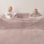 COOVA Oversized King Fleece Blanket 120x120 inches, Soft Cozy Warm Giant Extra Large 10'x10' Blanket for Bed, Sofa, Couch,Travel, Camping, California Huge Flannel Big Throw Blanket, Dark Grey