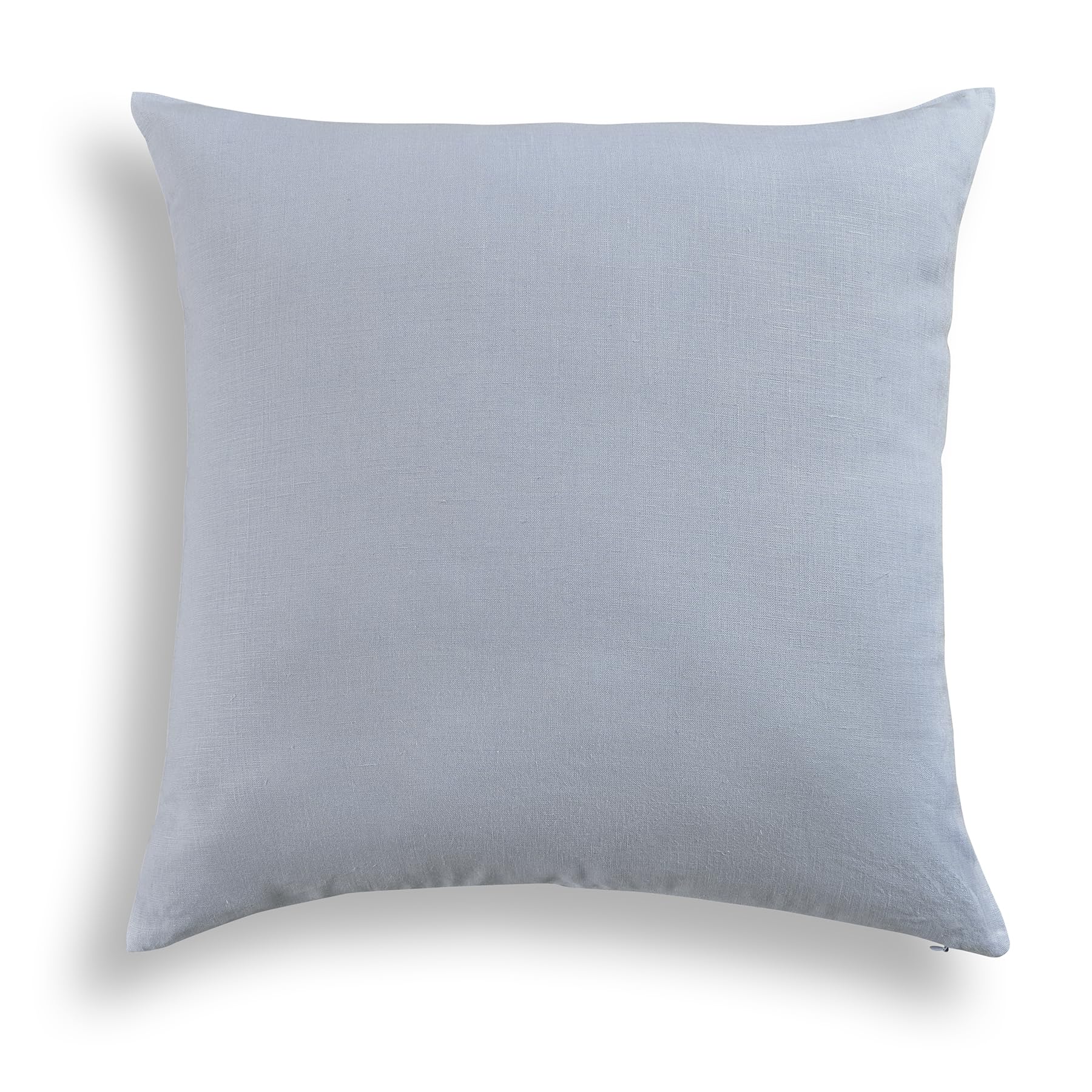 20×20 Inch Natural White Stripe 100% Linen Throw Pillow Cover with Invisible Zipper for Sofa Bed