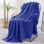 Exclusivo Mezcla Fleece Queen Size Blanket for Bed, 90x90 Inches Soft Cozy Jacquard Flannel Blankets, Lightweight Fuzzy Plush for Women, Pink