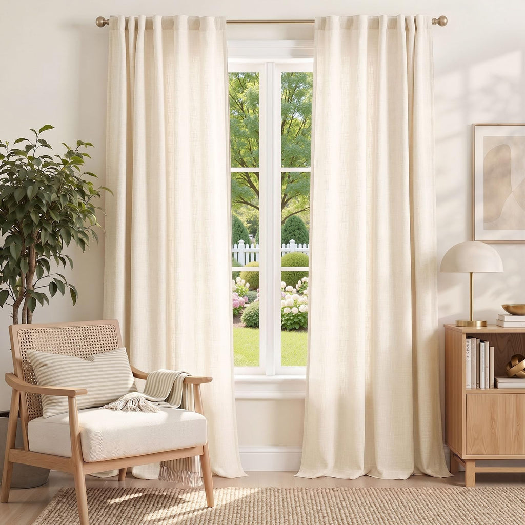 jinchan Taupe Printed Curtains Modern Jacquard Curtains with Herringbone Geometric Zigzag Pattern Room Darkening Drapes for Living Room Bedroom Grommet Top Window Treatments 63 Inch Length 2 Panels