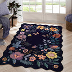 Lahome Floral Living Room Rugs, Area Rugs 5x7 Rug for Bedroom Ultra-Thin Soft Rug, Non-Slip Washable Rugs Stain Resistant Boho Rug Flore Throw Rug for ‎Dining Room Office (5x7ft,Green)