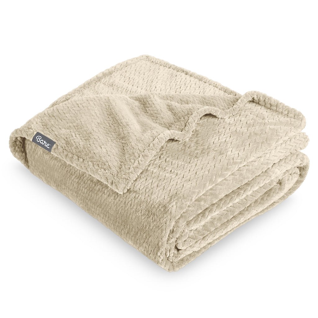 Bare Home Fleece Blanket - King Size - Ultra-Soft Lightweight for Bed, Sofa, and Couch - Luxury Microplush - Cozy Warm Blanket (King, Grey)