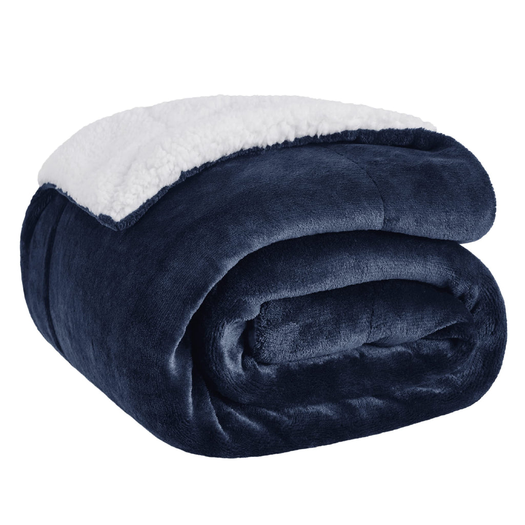 Bedsure GentleSoft Sherpa Fleece Queen Blankets for Bed, Non-Heated, Thick and Warm Throw for Women and Men, Soft Fuzzy Plush Queen Blanket for Winter, Grey, 90x90 Inches