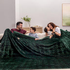 COOVA Oversized King Fleece Blanket 120x120 inches, Soft Cozy Warm Giant Extra Large 10'x10' Blanket for Bed, Sofa, Couch,Travel, Camping, California Huge Flannel Big Throw Blanket, Dark Grey