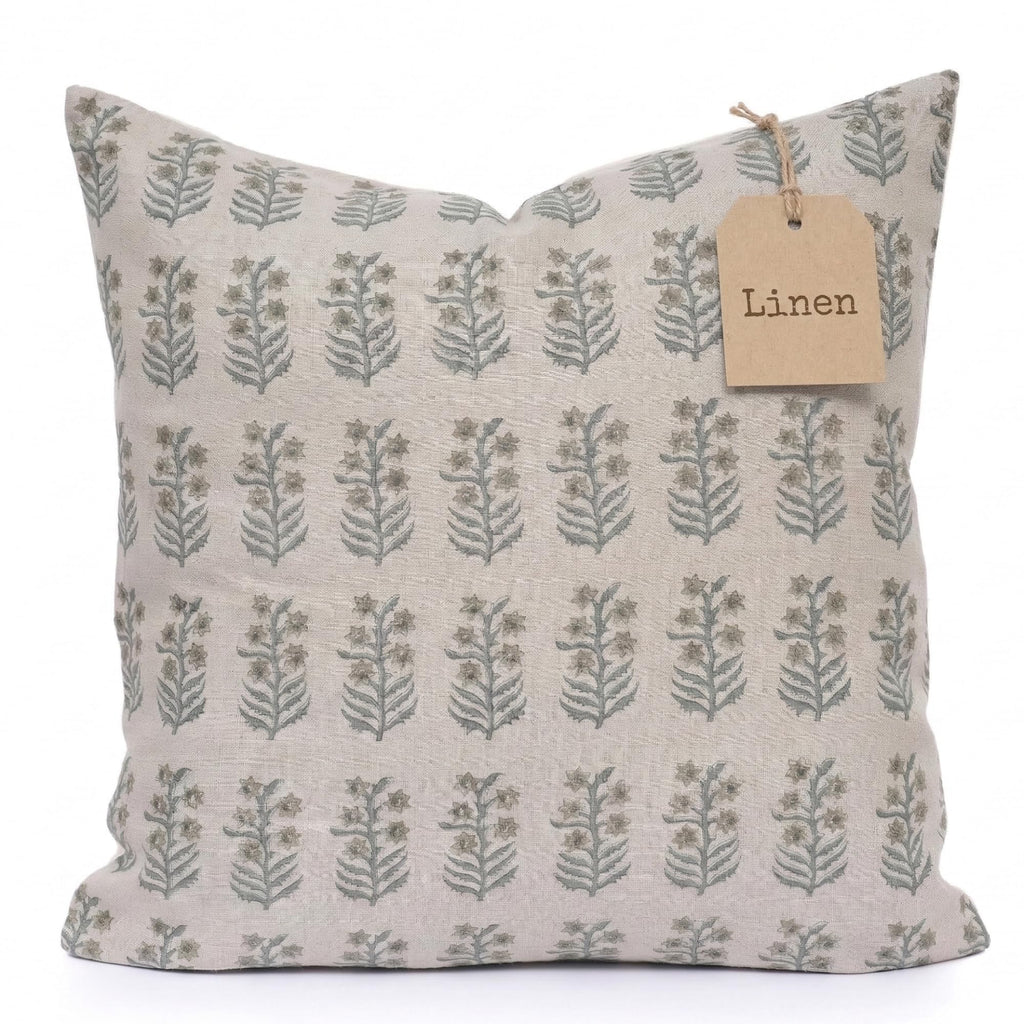 Linen Throw Pillow Covers Stripe Pillow Cover 18x18 inch Spring Decorative Pillow Covers for Living Room, Bedroom