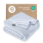 Bare Home Fleece Blanket - King Size - Ultra-Soft Lightweight for Bed, Sofa, and Couch - Luxury Microplush - Cozy Warm Blanket (King, Grey)