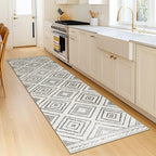 BESTSWEETIE Area Rug 5x7 Rug Machine Washable Non-Slip Low Pile Print Pattern Western Rug for Living Room Bedroom Entryway Tribal Series -Black