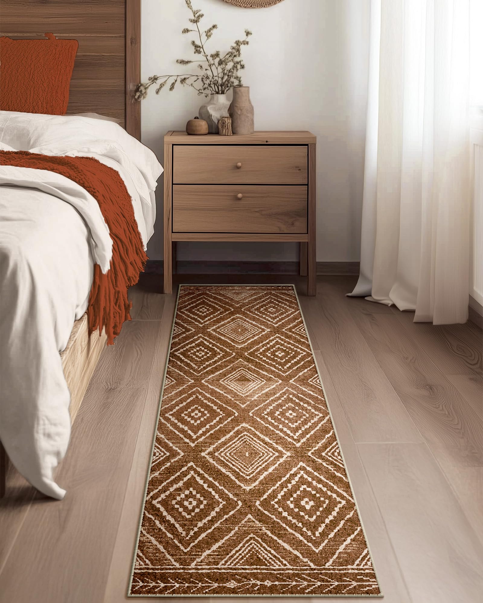 BESTSWEETIE Area Rug 5x7 Rug Machine Washable Non-Slip Low Pile Print Pattern Western Rug for Living Room Bedroom Entryway Tribal Series -Black