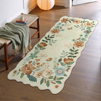 Lahome Floral Living Room Rugs, Area Rugs 5x7 Rug for Bedroom Ultra-Thin Soft Rug, Non-Slip Washable Rugs Stain Resistant Boho Rug Flore Throw Rug for ‎Dining Room Office (5x7ft,Green)