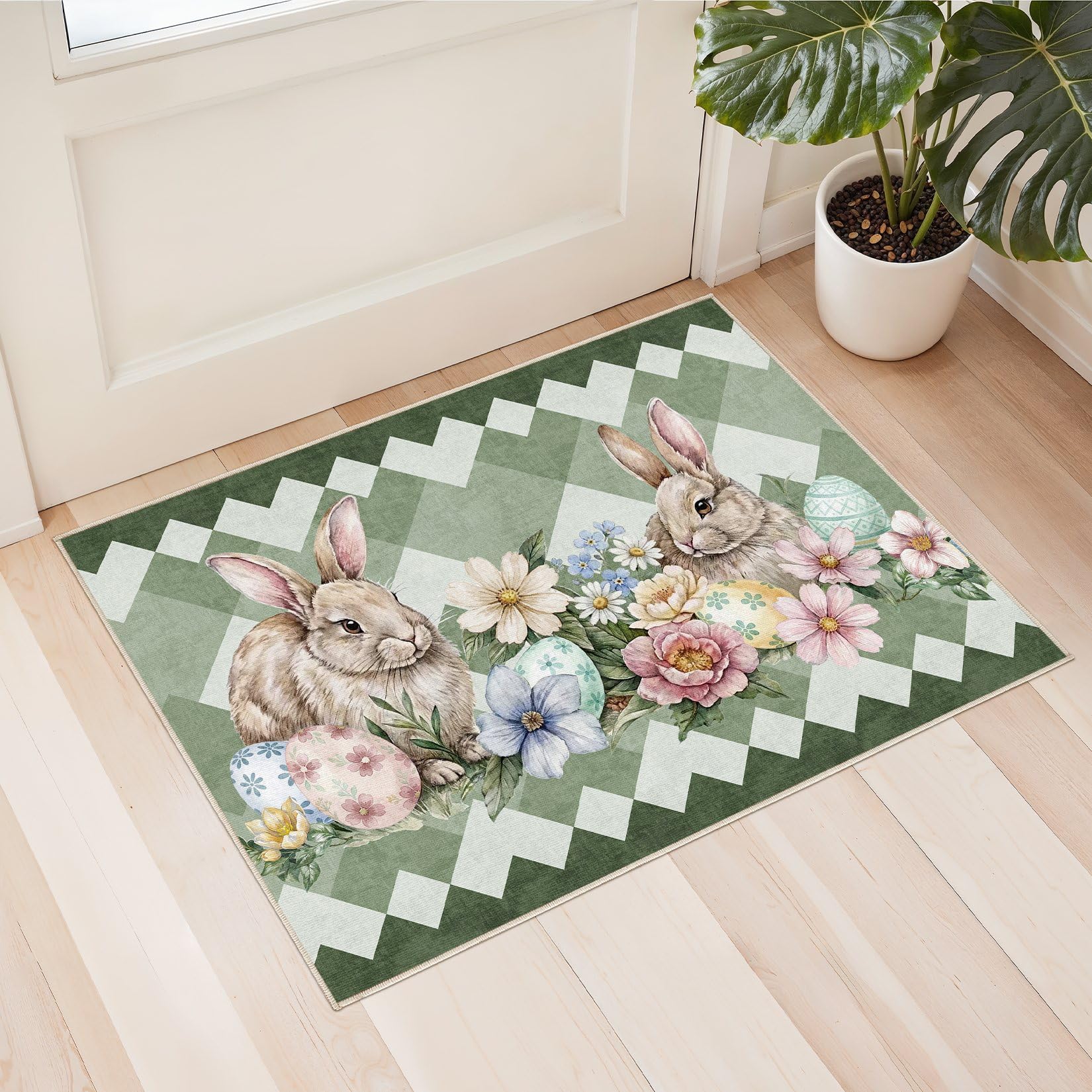 cotiled 5x7 Area Rug Living Room: Washable Boho Rugs with Non Slip Backing Large Soft Indoor Stain Resistant Carpet for Bedroom Farmhouse Dining Room Lightweight Home Decor L Brown/Cream