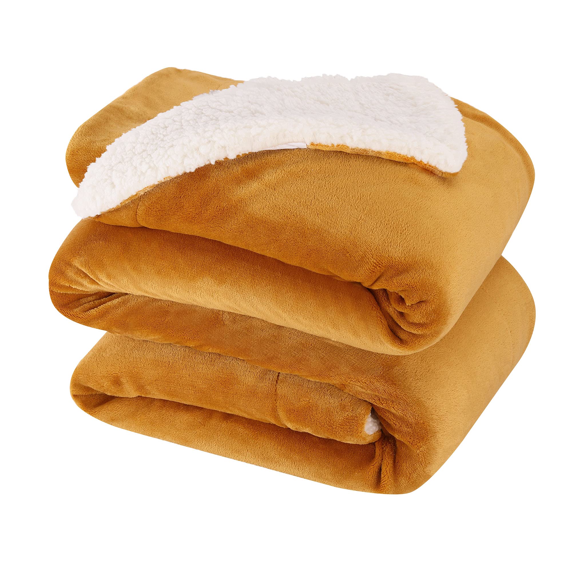 NANPIPER Sherpa Blanket Twin Thick Warm Blankets for Winter Bed Super Soft Fuzzy Flannel Fleece/Wool Like Reversible Velvet Plush Fabric(Light Grey Twin Size 60"x80")