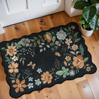 Lahome Floral Living Room Rugs, Area Rugs 5x7 Rug for Bedroom Ultra-Thin Soft Rug, Non-Slip Washable Rugs Stain Resistant Boho Rug Flore Throw Rug for ‎Dining Room Office (5x7ft,Green)