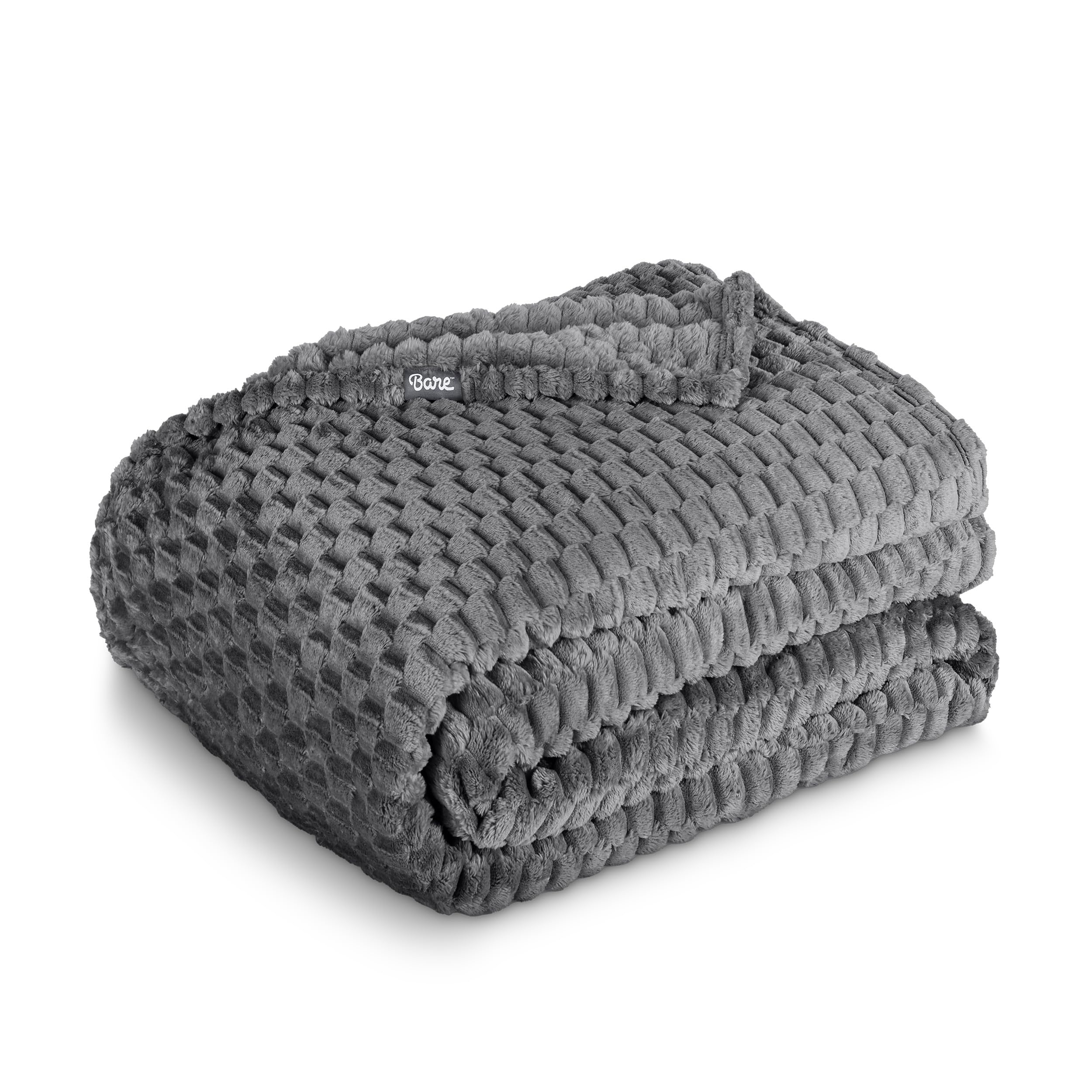 Bare Home Fleece Blanket - King Size - Ultra-Soft Lightweight for Bed, Sofa, and Couch - Luxury Microplush - Cozy Warm Blanket (King, Grey)