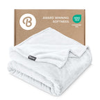 Bare Home Fleece Blanket - King Size - Ultra-Soft Lightweight for Bed, Sofa, and Couch - Luxury Microplush - Cozy Warm Blanket (King, Grey)