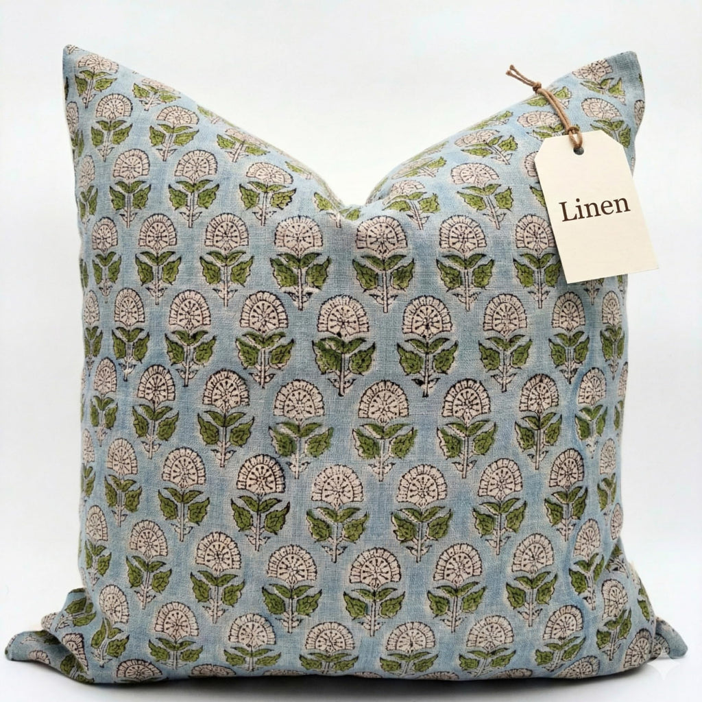 Linen Throw Pillow Covers Stripe Pillow Cover 18x18 inch Spring Decorative Pillow Covers for Living Room, Bedroom
