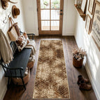 BESTSWEETIE Area Rug 5x7 Rug Machine Washable Non-Slip Low Pile Print Pattern Western Rug for Living Room Bedroom Entryway Tribal Series -Black