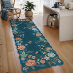 Lahome Floral Living Room Rugs, Area Rugs 5x7 Rug for Bedroom Ultra-Thin Soft Rug, Non-Slip Washable Rugs Stain Resistant Boho Rug Flore Throw Rug for ‎Dining Room Office (5x7ft,Green)
