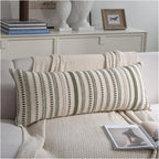Cethom Navy Blue Boho Throw Pillow Covers 20x20 Inch Set of 2, Stripe Textured Decorative Couch Pillow Cases for Bed, Sofa, Living Room, Bedroom, Farmhouse Home Accent Cushion Covers