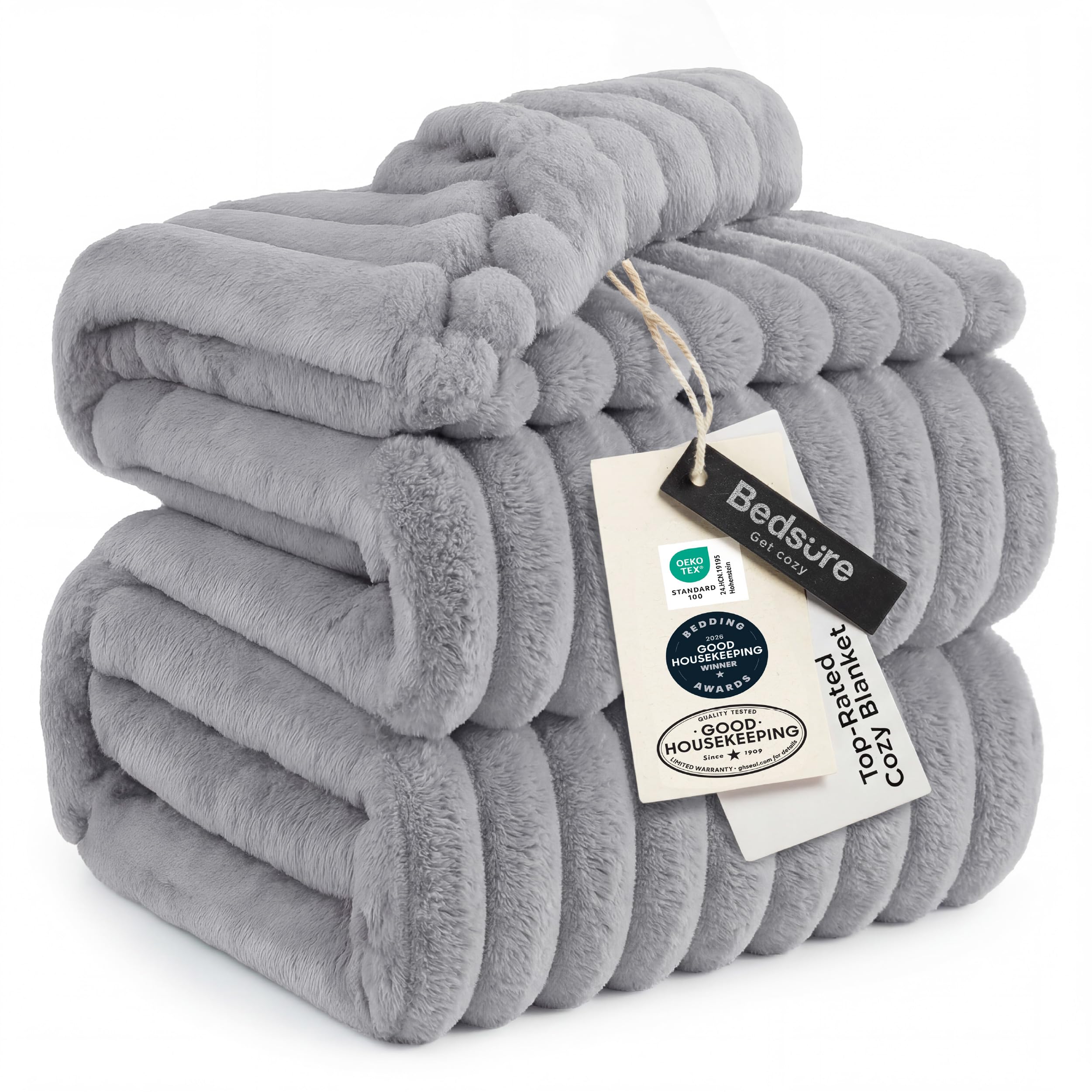Bedsure GentleSoft Fleece Bed Blankets Full Size - Cozy Soft Blankets for Women, Cute Small Throws for Girls, Beige, 84x90 Inches