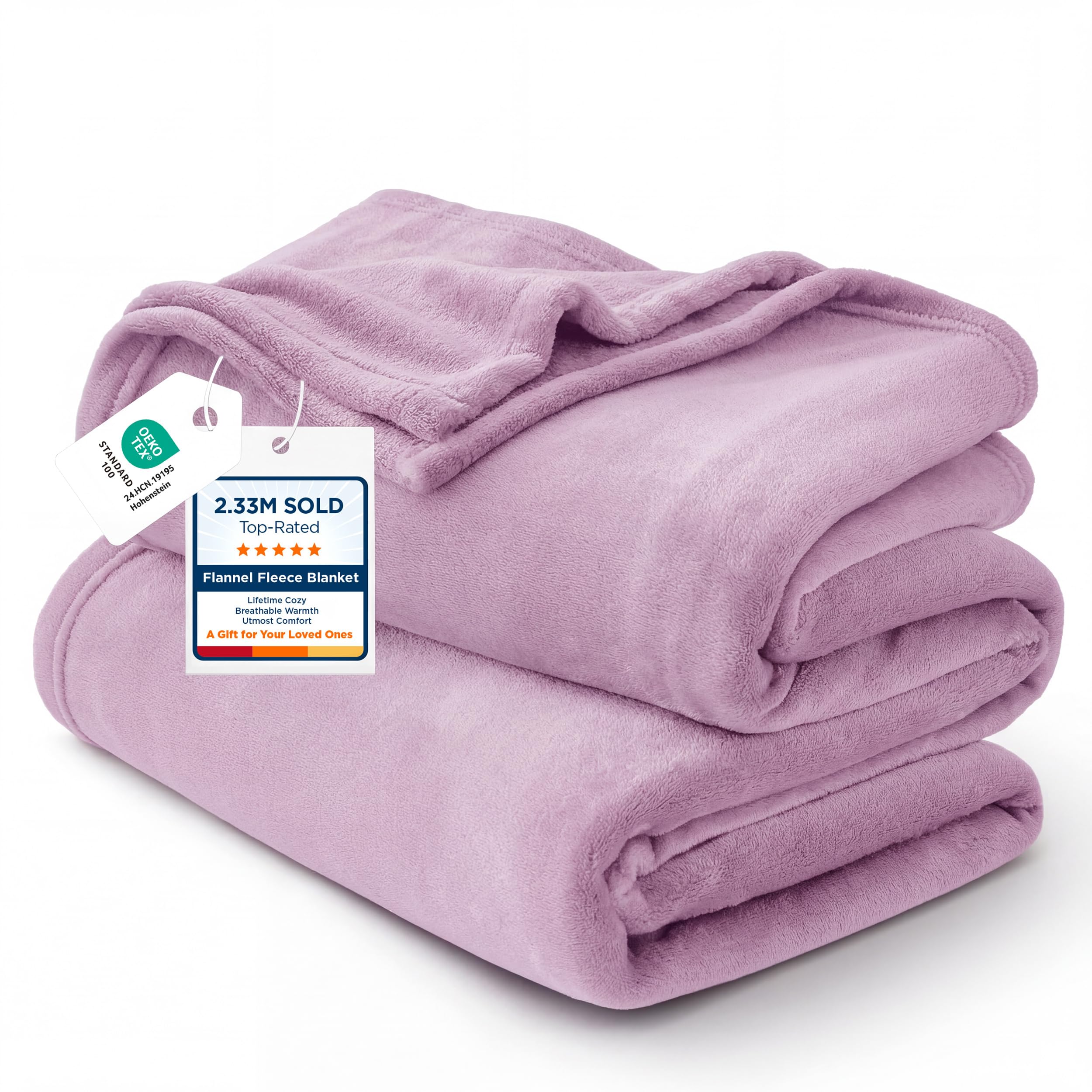 Bedsure GentleSoft Fleece Blanket Twin Size Cream - 300GSM Lightweight Plush Fuzzy Cozy Soft Warm Blanket for Bed, Sofa, Couch, Travel, Camping, 60x80 inches