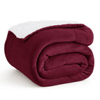 Bedsure GentleSoft Sherpa Fleece Queen Blankets for Bed, Non-Heated, Thick and Warm Throw for Women and Men, Soft Fuzzy Plush Queen Blanket for Winter, Grey, 90x90 Inches