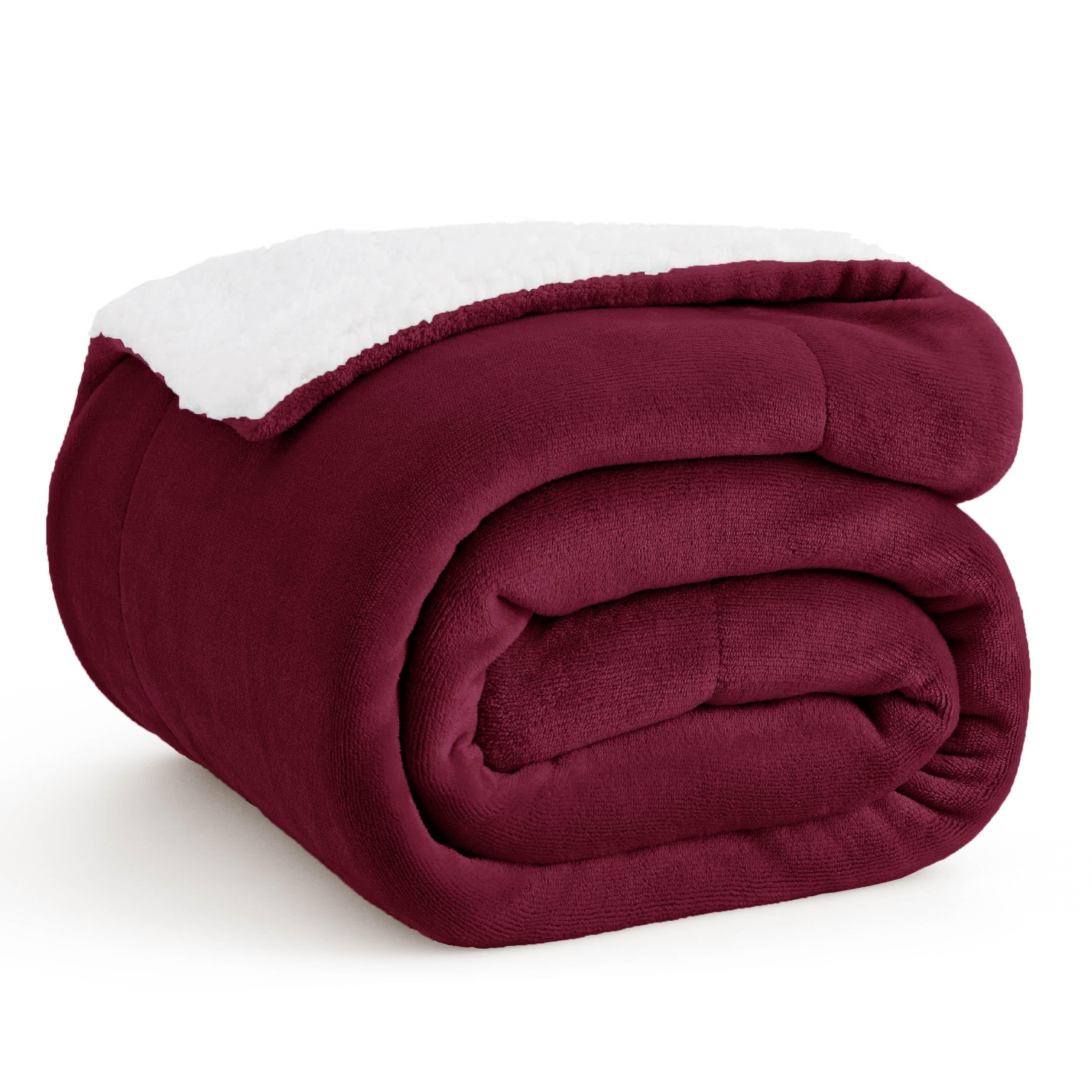 Bedsure GentleSoft Sherpa Fleece Queen Blankets for Bed, Non-Heated, Thick and Warm Throw for Women and Men, Soft Fuzzy Plush Queen Blanket for Winter, Grey, 90x90 Inches