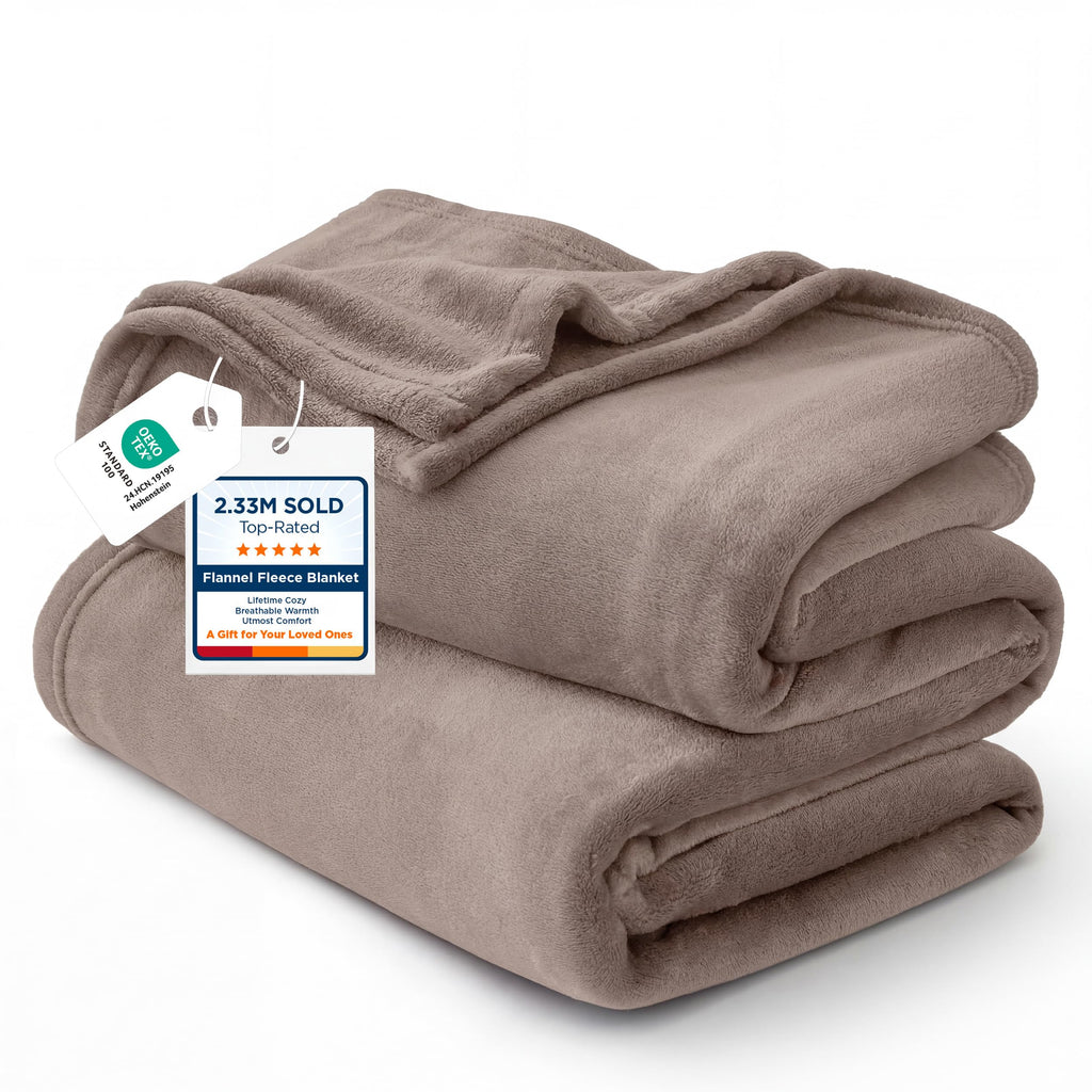 Bedsure Grey Queen Size GentleSoft Fleece Blanket 90×90 Inch, Anti-Static Cozy Microfiber Throw Blanket Gift for Men