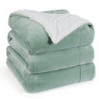 Bedsure GentleSoft Sherpa Fleece Queen Blankets for Bed, Non-Heated, Thick and Warm Throw for Women and Men, Soft Fuzzy Plush Queen Blanket for Winter, Grey, 90x90 Inches