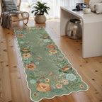 Lahome Floral Living Room Rugs, Area Rugs 5x7 Rug for Bedroom Ultra-Thin Soft Rug, Non-Slip Washable Rugs Stain Resistant Boho Rug Flore Throw Rug for ‎Dining Room Office (5x7ft,Green)