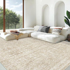 Area Rug Living Room Rugs 8x10 - Large Soft Boho Geometric Rug, Non-Slip Foldable Washable Rugs Non Shedding Morden Indoor Floor Carpet for Living Room Bedroom Office Dining Room(Brown Green,8'x10')