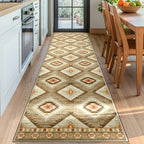 BESTSWEETIE Area Rug 5x7 Rug Machine Washable Non-Slip Low Pile Print Pattern Western Rug for Living Room Bedroom Entryway Tribal Series -Black