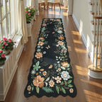 Lahome Floral Living Room Rugs, Area Rugs 5x7 Rug for Bedroom Ultra-Thin Soft Rug, Non-Slip Washable Rugs Stain Resistant Boho Rug Flore Throw Rug for ‎Dining Room Office (5x7ft,Green)