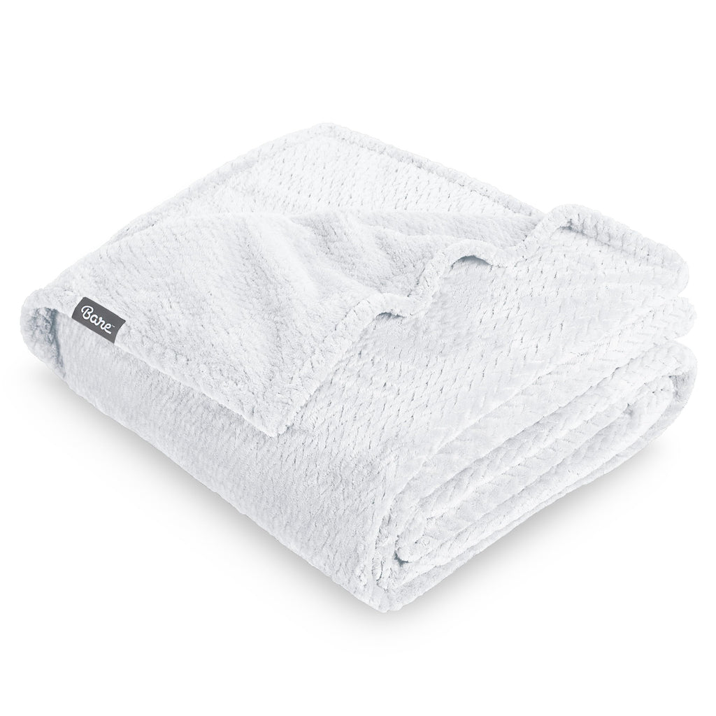 Bare Home Fleece Blanket - King Size - Ultra-Soft Lightweight for Bed, Sofa, and Couch - Luxury Microplush - Cozy Warm Blanket (King, Grey)