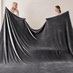 COOVA Oversized King Fleece Blanket 120x120 inches, Soft Cozy Warm Giant Extra Large 10'x10' Blanket for Bed, Sofa, Couch,Travel, Camping, California Huge Flannel Big Throw Blanket, Dark Grey