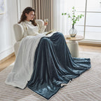 NANPIPER Sherpa Blanket Twin Thick Warm Blankets for Winter Bed Super Soft Fuzzy Flannel Fleece/Wool Like Reversible Velvet Plush Fabric(Light Grey Twin Size 60"x80")