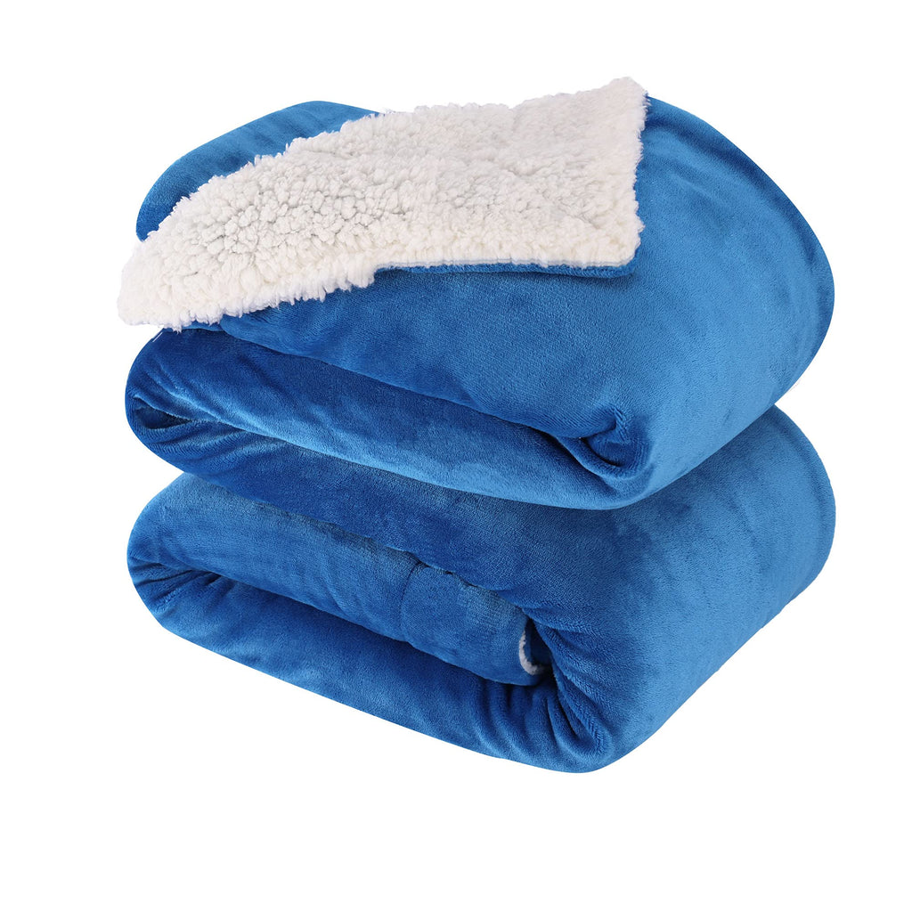 NANPIPER Sherpa Blanket Twin Thick Warm Blankets for Winter Bed Super Soft Fuzzy Flannel Fleece/Wool Like Reversible Velvet Plush Fabric(Light Grey Twin Size 60"x80")