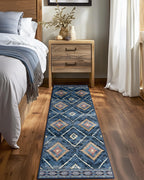 BESTSWEETIE Area Rug 5x7 Rug Machine Washable Non-Slip Low Pile Print Pattern Western Rug for Living Room Bedroom Entryway Tribal Series -Black