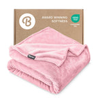 Bare Home Fleece Blanket - King Size - Ultra-Soft Lightweight for Bed, Sofa, and Couch - Luxury Microplush - Cozy Warm Blanket (King, Grey)