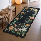 Lahome Floral Living Room Rugs, Area Rugs 5x7 Rug for Bedroom Ultra-Thin Soft Rug, Non-Slip Washable Rugs Stain Resistant Boho Rug Flore Throw Rug for ‎Dining Room Office (5x7ft,Green)