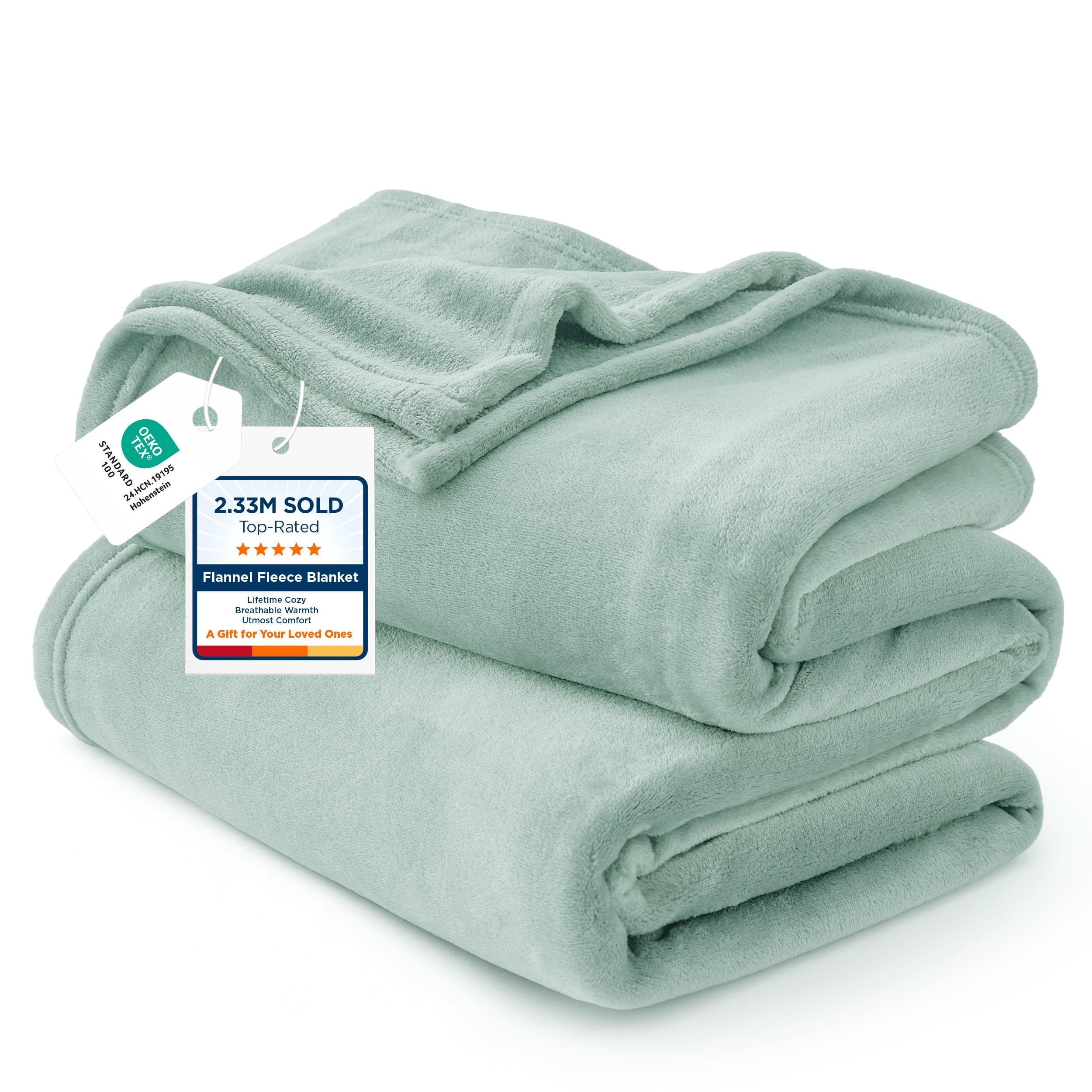Bedsure Grey Queen Size GentleSoft Fleece Blanket 90×90 Inch, Anti-Static Cozy Microfiber Throw Blanket Gift for Men
