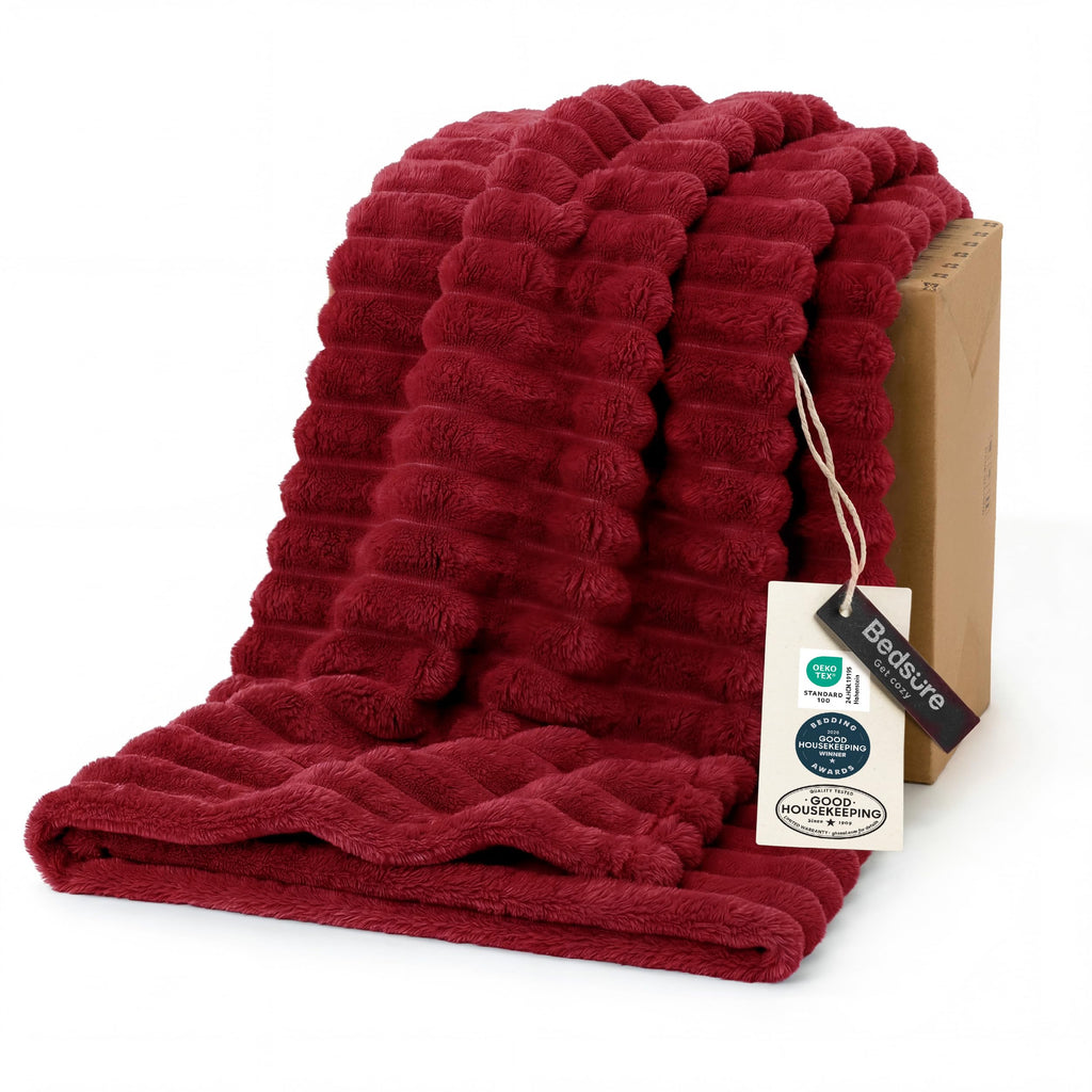 Bedsure GentleSoft Fleece Bed Blankets Full Size - Cozy Soft Blankets for Women, Cute Small Throws for Girls, Beige, 84x90 Inches