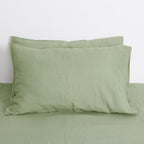 Striped Linen Pillow Cases Set of 2,20"x30" Standard/Queen Size,100% French Natural Flax Soft Linen Pillowcases,Natural Stripe