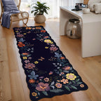 Lahome Floral Living Room Rugs, Area Rugs 5x7 Rug for Bedroom Ultra-Thin Soft Rug, Non-Slip Washable Rugs Stain Resistant Boho Rug Flore Throw Rug for ‎Dining Room Office (5x7ft,Green)