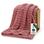 Bedsure GentleSoft Fleece Bed Blankets Full Size - Cozy Soft Blankets for Women, Cute Small Throws for Girls, Beige, 84x90 Inches