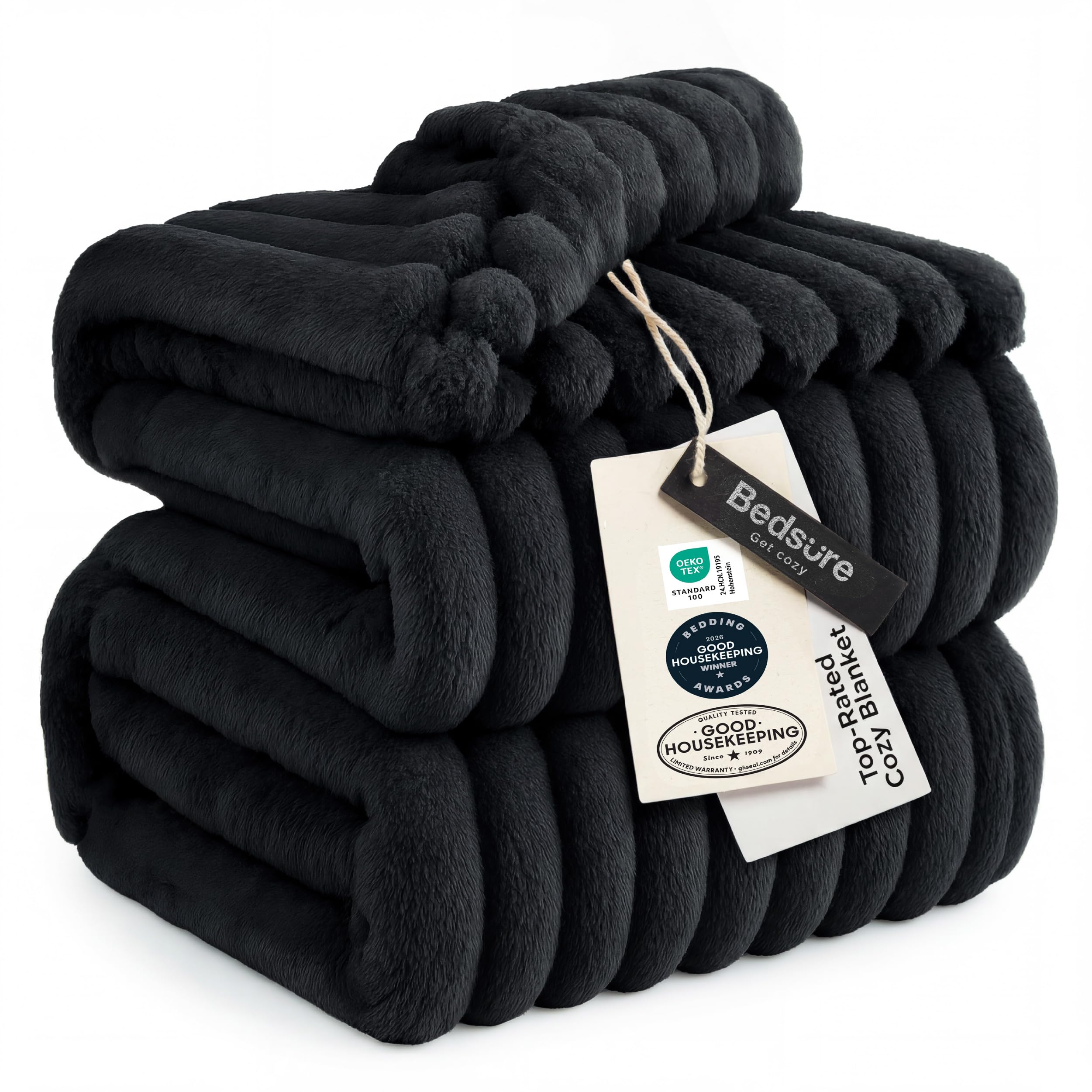 Bedsure GentleSoft Fleece Bed Blankets Full Size - Cozy Soft Blankets for Women, Cute Small Throws for Girls, Beige, 84x90 Inches