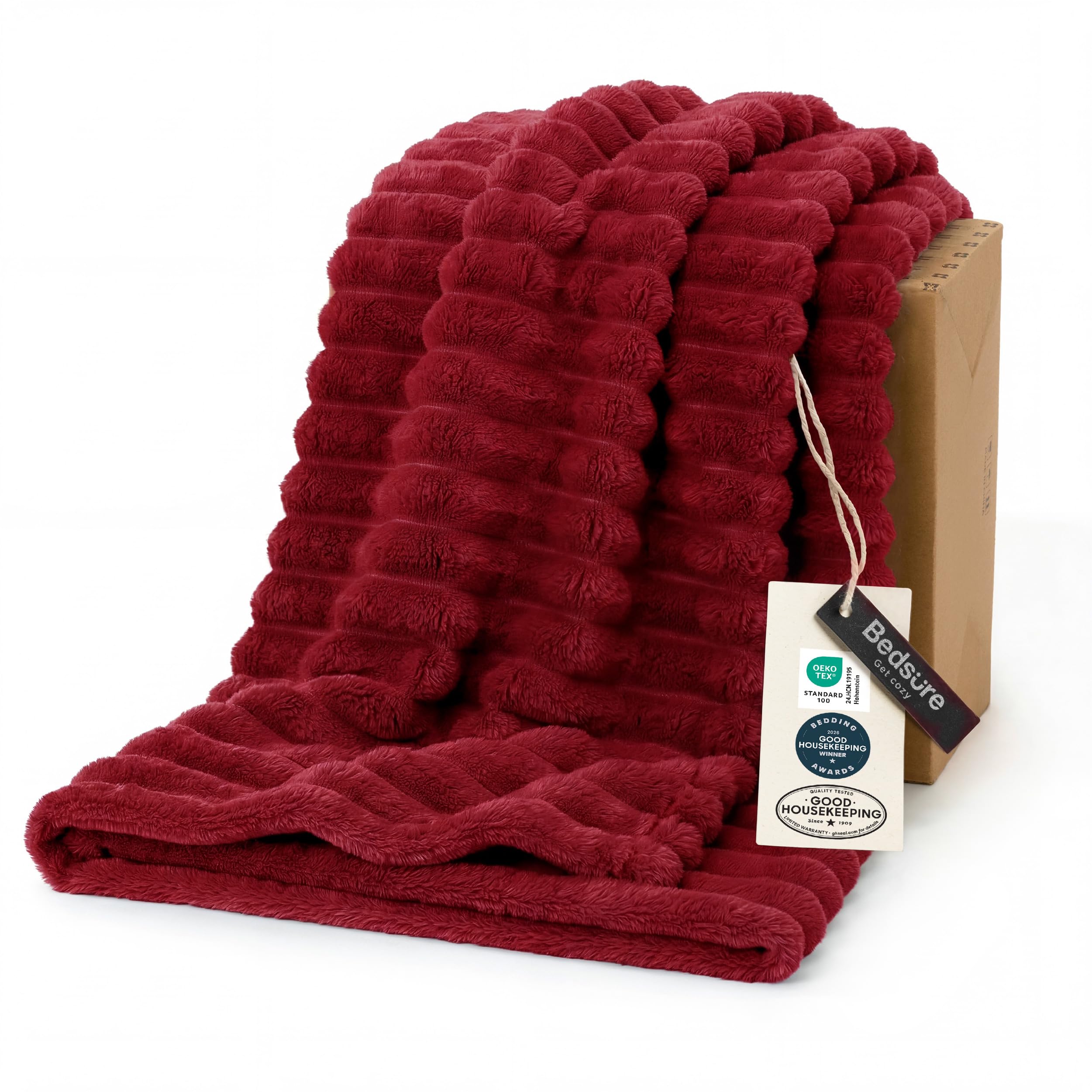Bedsure GentleSoft Fleece Bed Blankets Full Size - Cozy Soft Blankets for Women, Cute Small Throws for Girls, Beige, 84x90 Inches