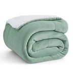Bedsure GentleSoft Sherpa Fleece Queen Blankets for Bed, Non-Heated, Thick and Warm Throw for Women and Men, Soft Fuzzy Plush Queen Blanket for Winter, Grey, 90x90 Inches