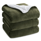 Bedsure GentleSoft Sherpa Fleece Queen Blankets for Bed, Non-Heated, Thick and Warm Throw for Women and Men, Soft Fuzzy Plush Queen Blanket for Winter, Grey, 90x90 Inches